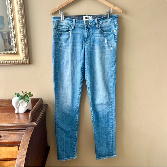 Paige Skyline Ankle Peg Jeans in Light Whitley Wash Size 29 - Picture 3 of 7